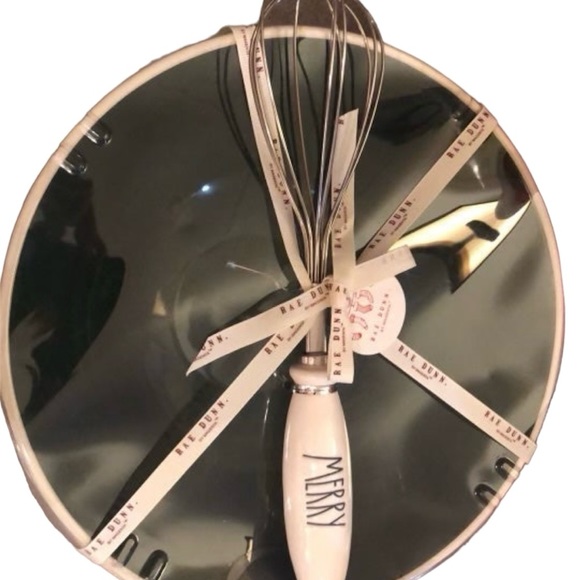 Rae Dunn By Magenta Tis the Season Mixing Bowl w/Wisk Set - Picture 7 of 9